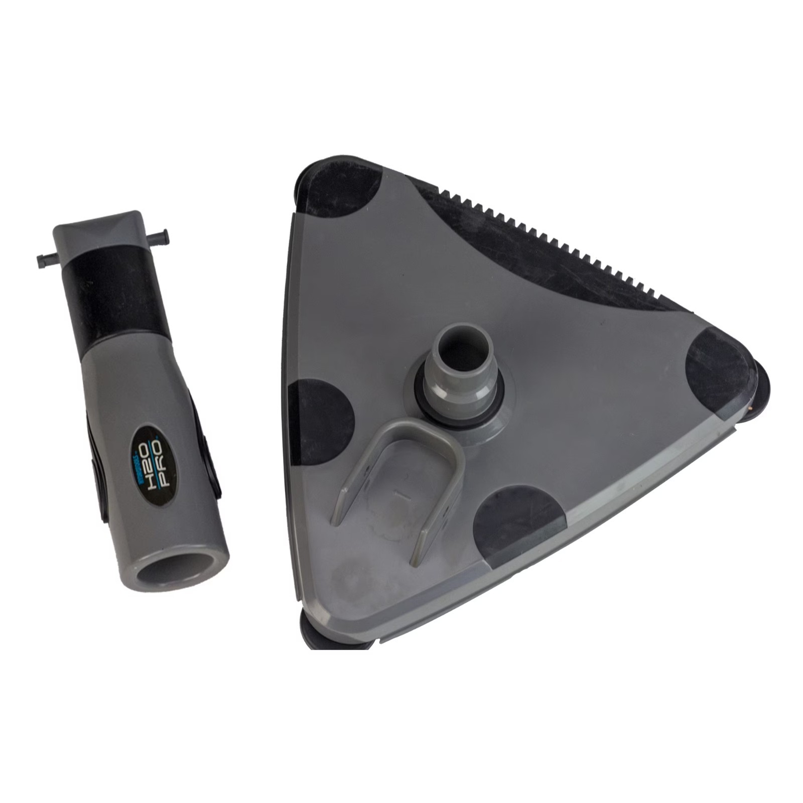 Heavy Duty Triangle Swimming Pool Vacuum Head 11 Inch Scrubbing Bristles For