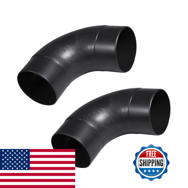 Powertec 70105-P2 4 In. 90 Degree Elbow – Abs Plastic Right Angle Dust