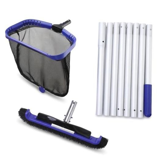 All-in-One Swimming Heavy Duty Deep Leaf Skimmer Net with Pool Cleaning Kit