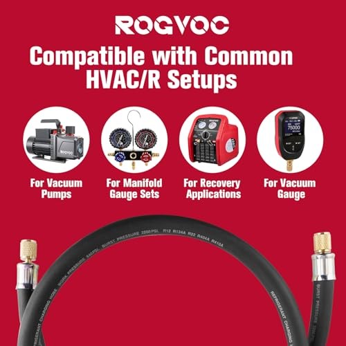 HVAC Vacuum Hose, 3/8&Prime; SAE, 72 in (6 ft) Refrigeration 3/8&Prime; SAE – 72 in (6 ft)