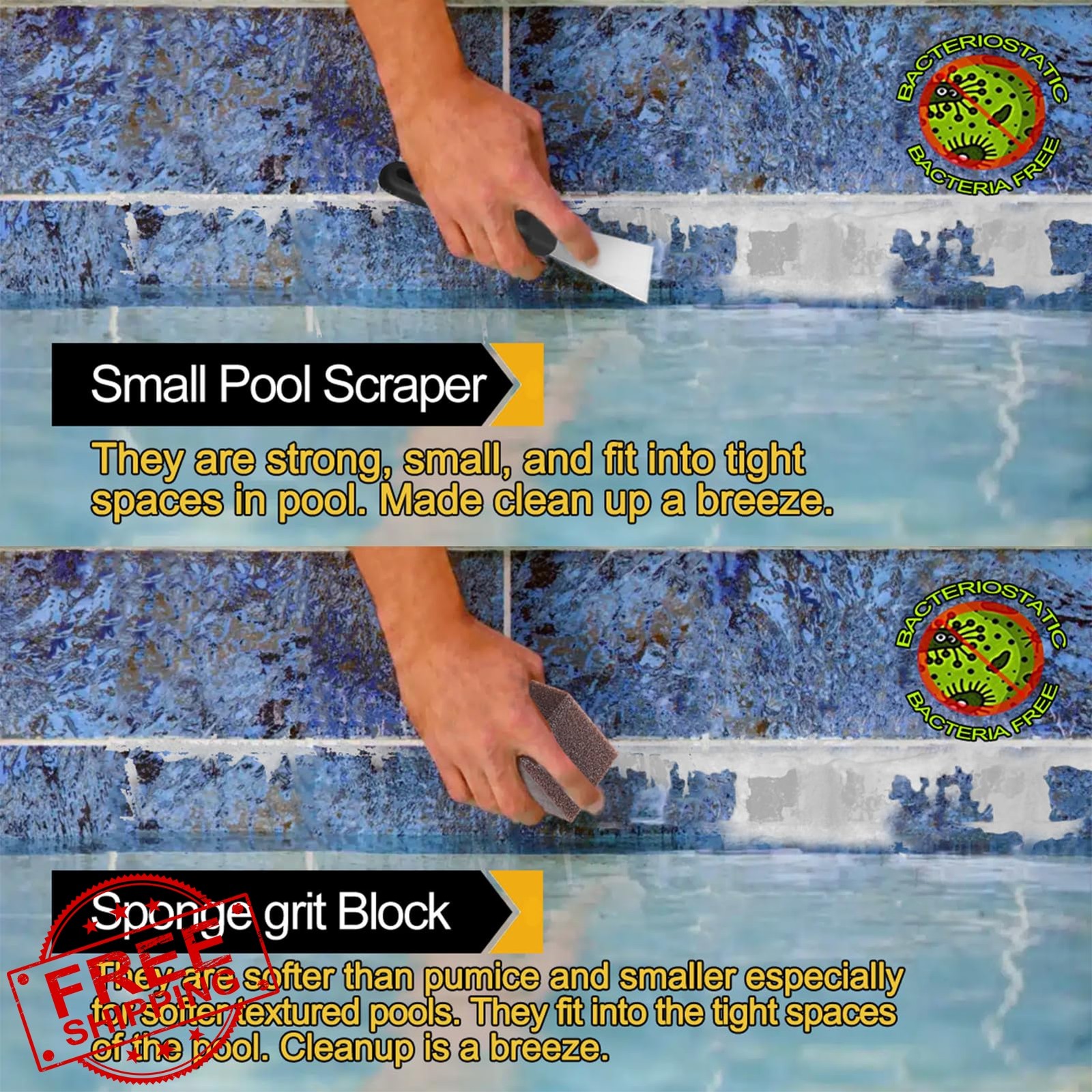 NEOHATION Pumice Stone Pool Brush Kit
