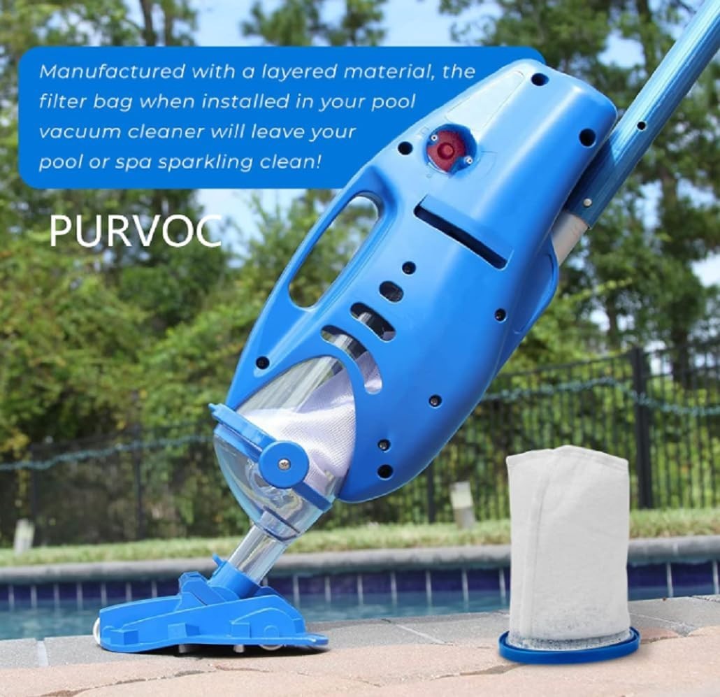 Multilayer Filter Bag for Pool Vacuums 4.25 x 2 x 1.5 Inches Nylon Material
