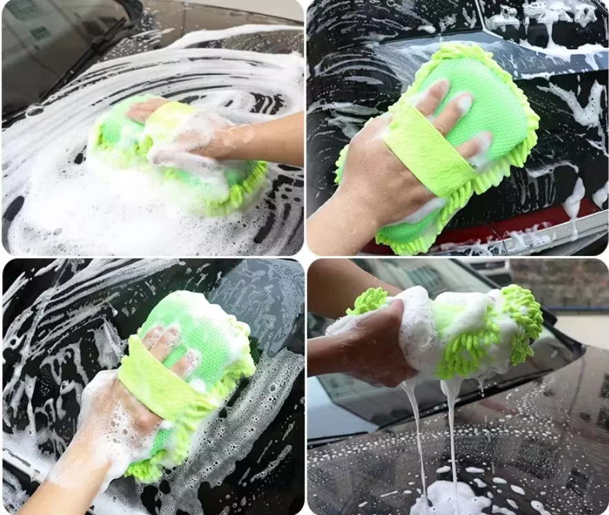 Microfiber Car Washer Sponge Cleaning Car Care Detailing Brushes Washing Towel