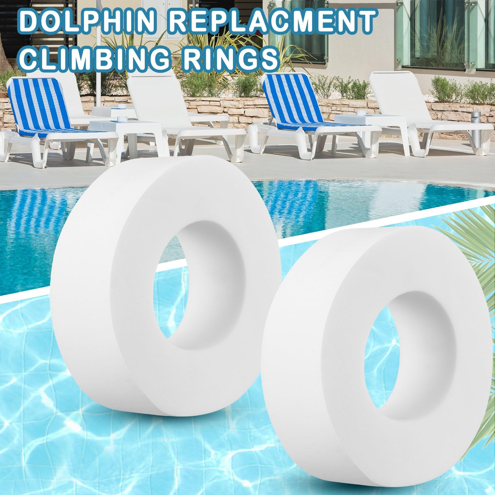 Innconee 8 Pcs Climbing Rings Replacement Compatible with Maytronics white