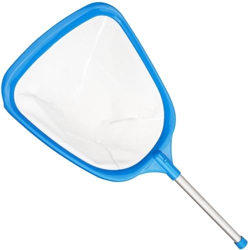 Pool Skimmer Net Ultra Fine Mesh 11 Inch 5 Inch Depth 12 Foot Pole Spa Hot Tub