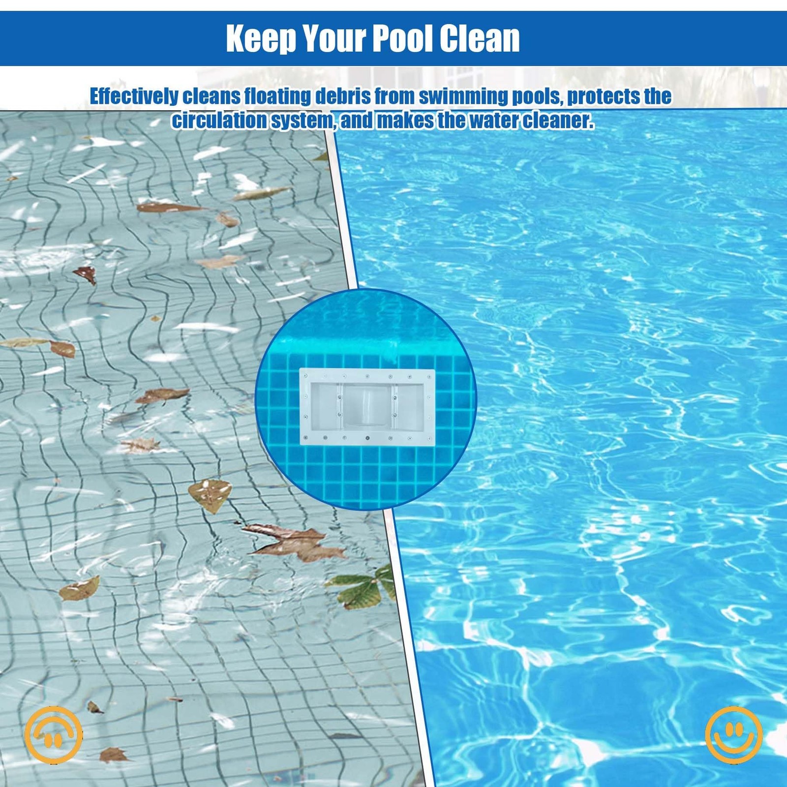 showingo Above Ground Pool Skimmer Kit Wide Mouth Through Wall Skimmer Pool Kit