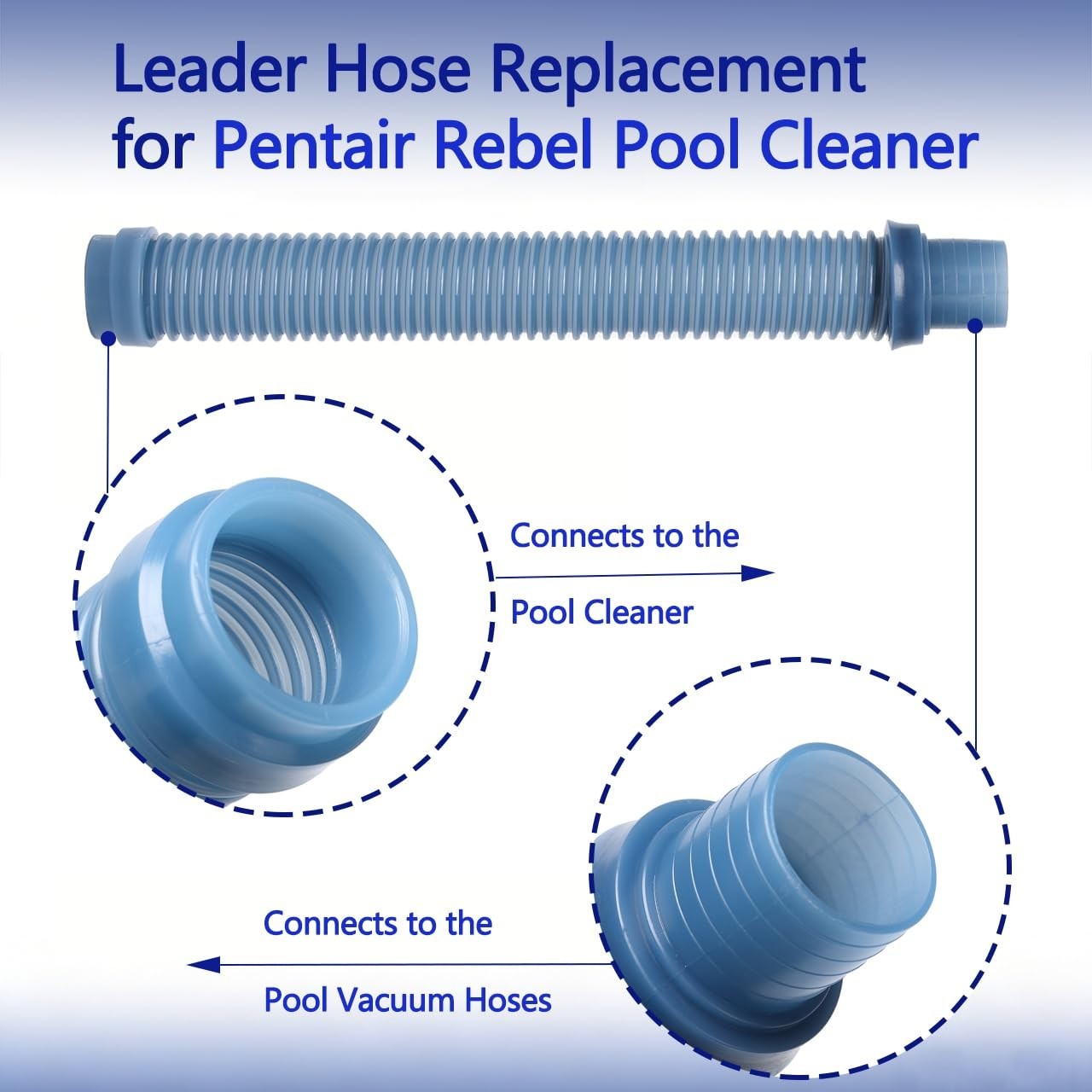 Short Leader Hose Replacement for Pool & Spa Automatic Cleaner – Fits Kreepy Kra