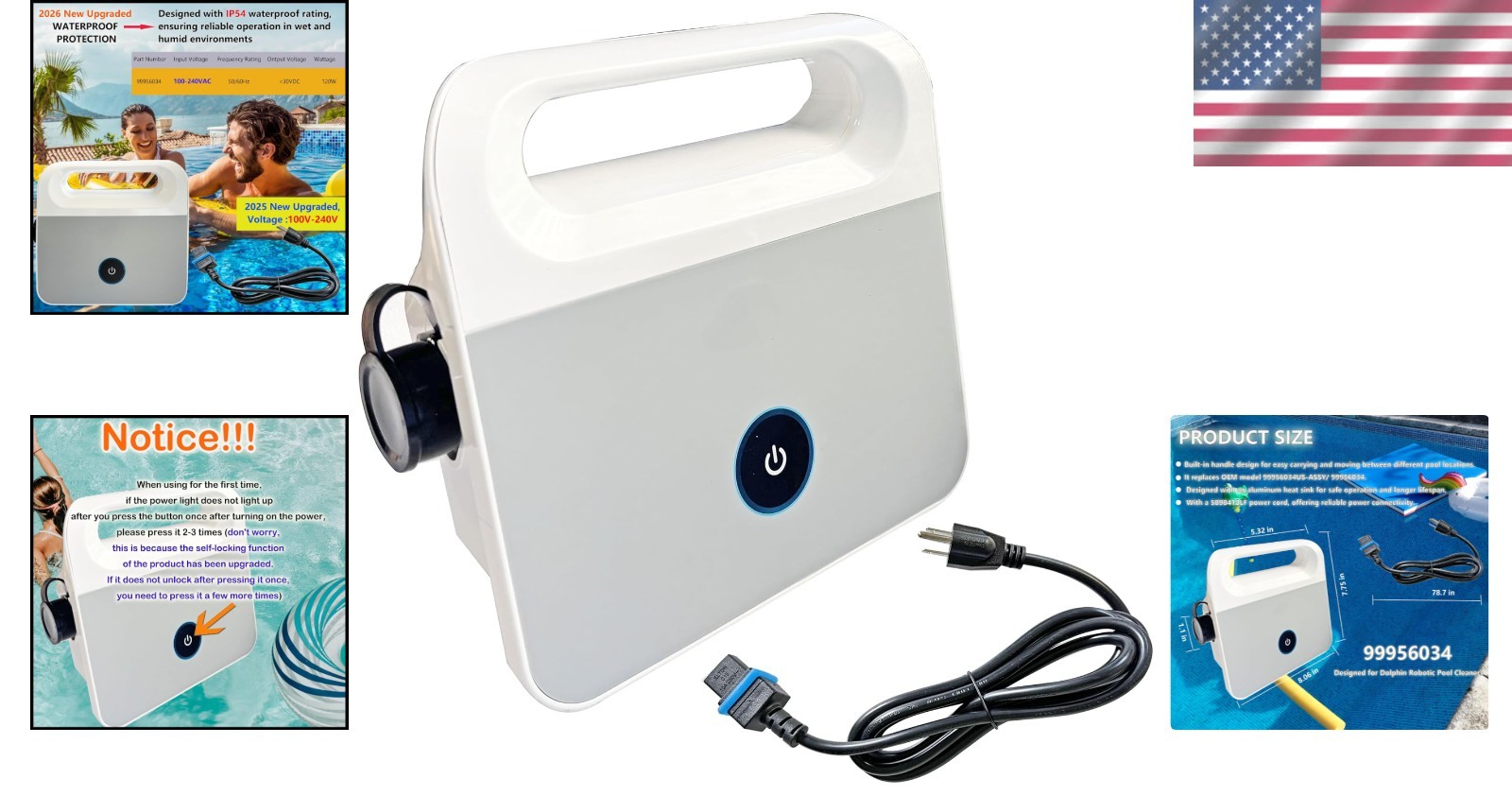 Upgraded Power Supply for Dolphin Robotic Pool Cleaners