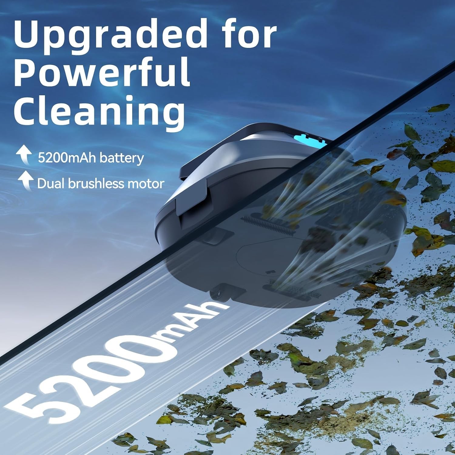 High-Performance Cordless Pool Cleaner: Ideal for Above-Ground & Inground Pools