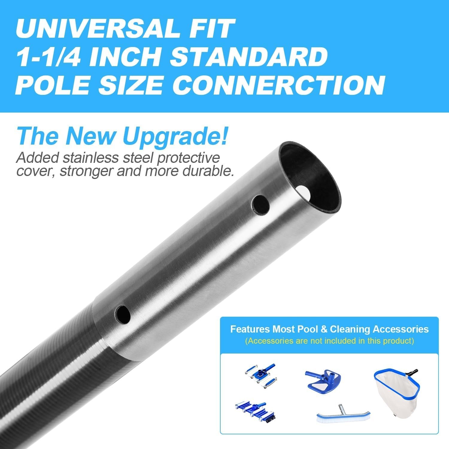 DOBEN 12FT Carbon Fiber Pool Pole Telescoping Ultralight Pool Cleaning Pole