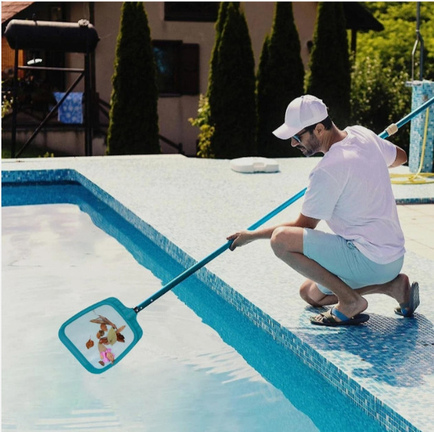 POOLWHALE Premium 15 Foot Adjustable Telescopic Swimming Pool Pole, 3 Pieces