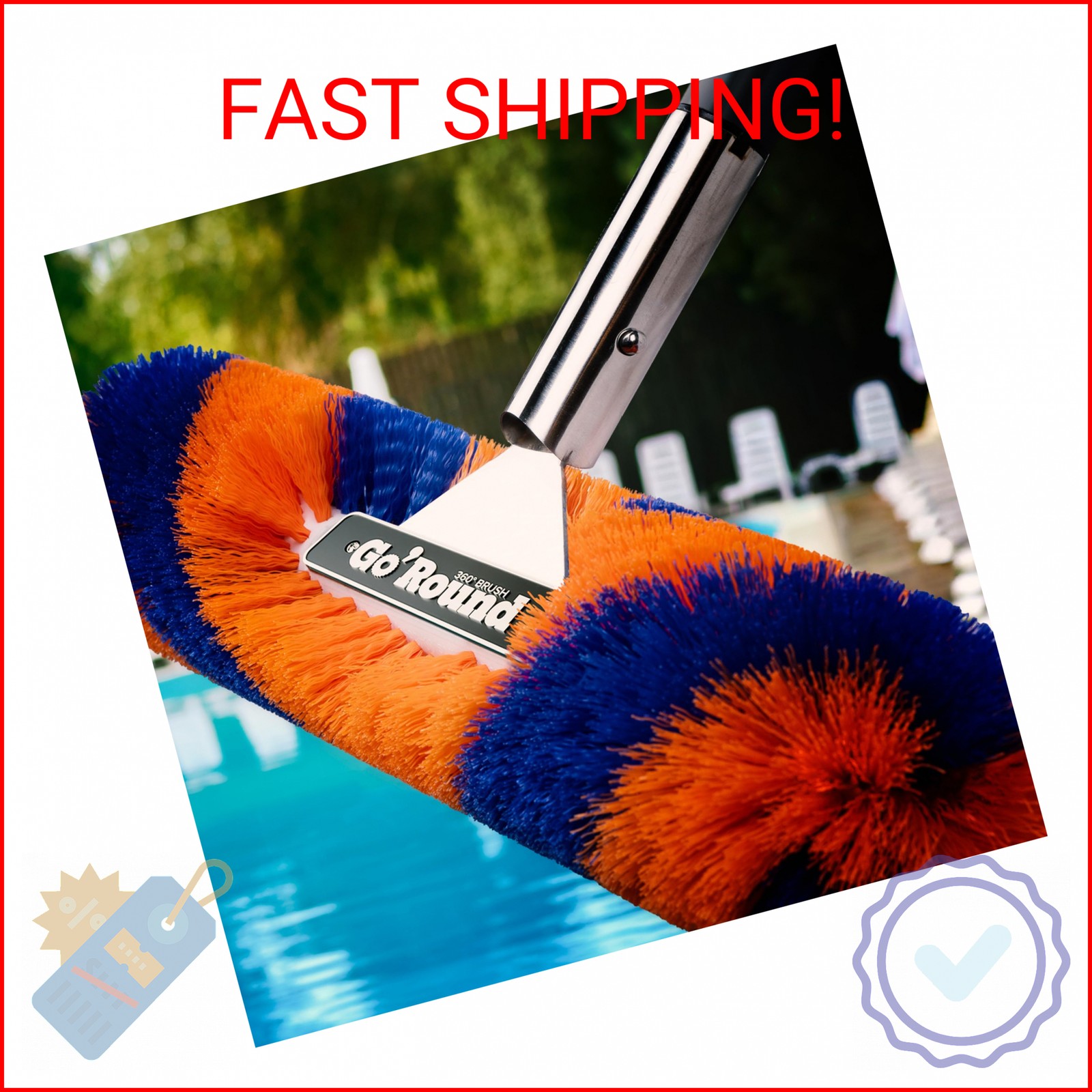 GoRound 360 Pro Pool Brush 18 inches