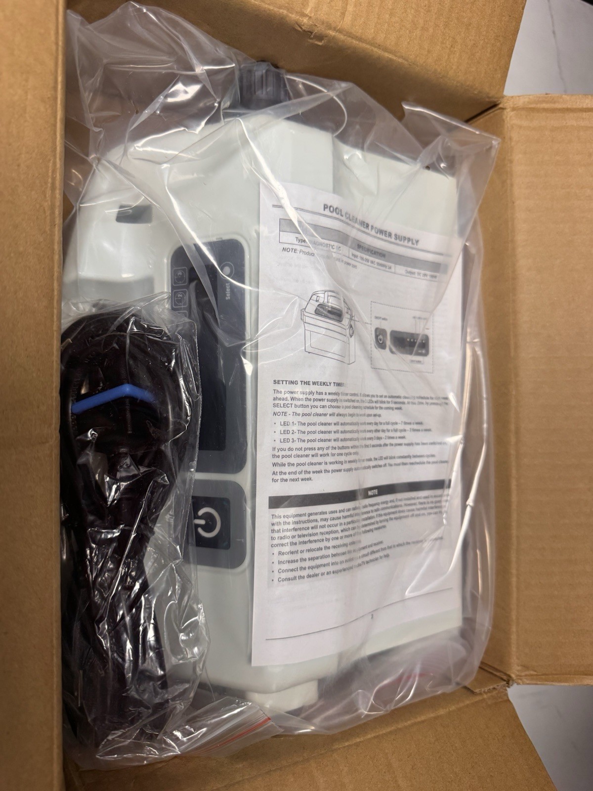BZCOVAC Dolphin Pool Cleaner Power Supply 180W Weekly Timer 9995672
