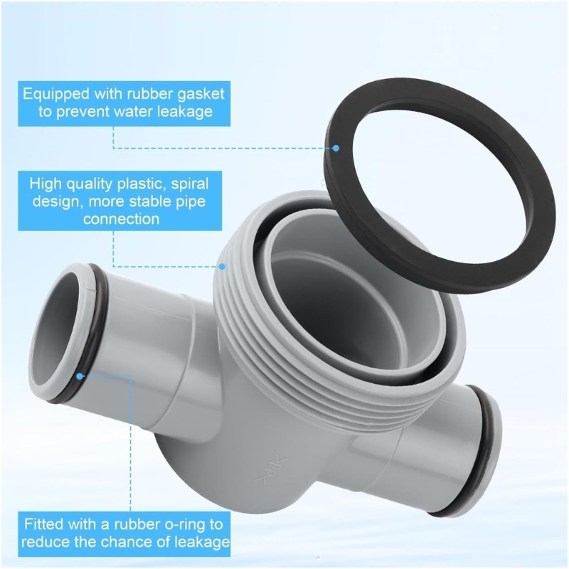 Easy to Use T Joint Pool Hose Connector with Precise Sealing Structure
