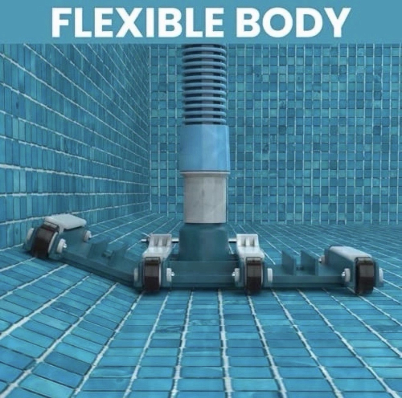 Poolehale 14&Prime; Flexible Pool Vacuum Head with Wheels for Inground & Above Ground