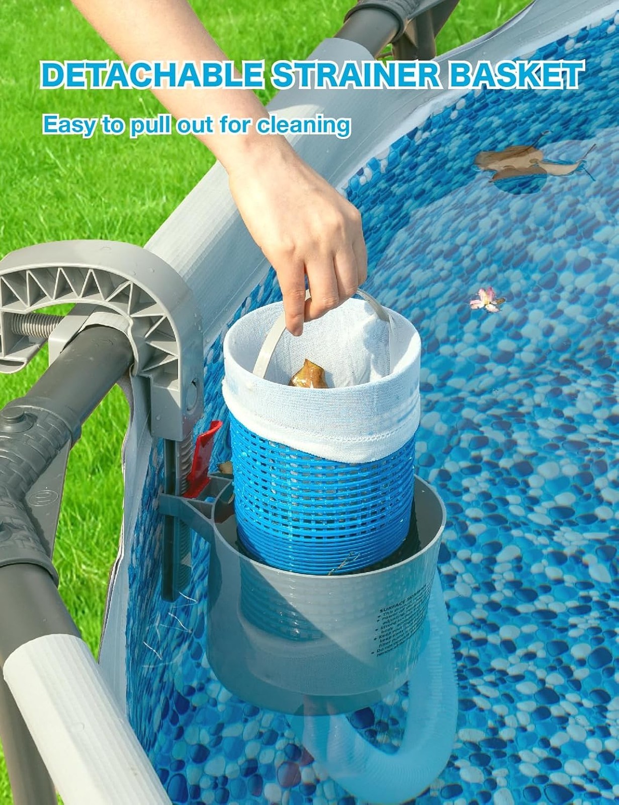 Above Ground Pool Skimmer with Adjustable Wall Mount, Durable Material for Intex