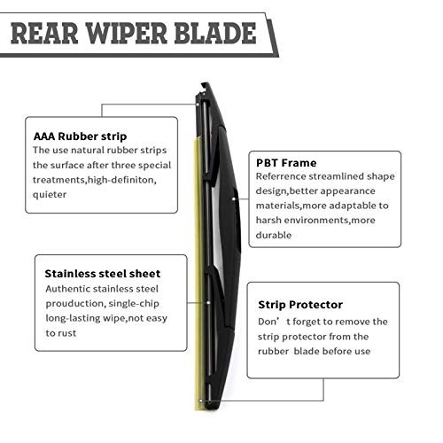 Rear Wiper Arm & Blade Kit,Exact-Fit Replacement for Nissan Armada 2005