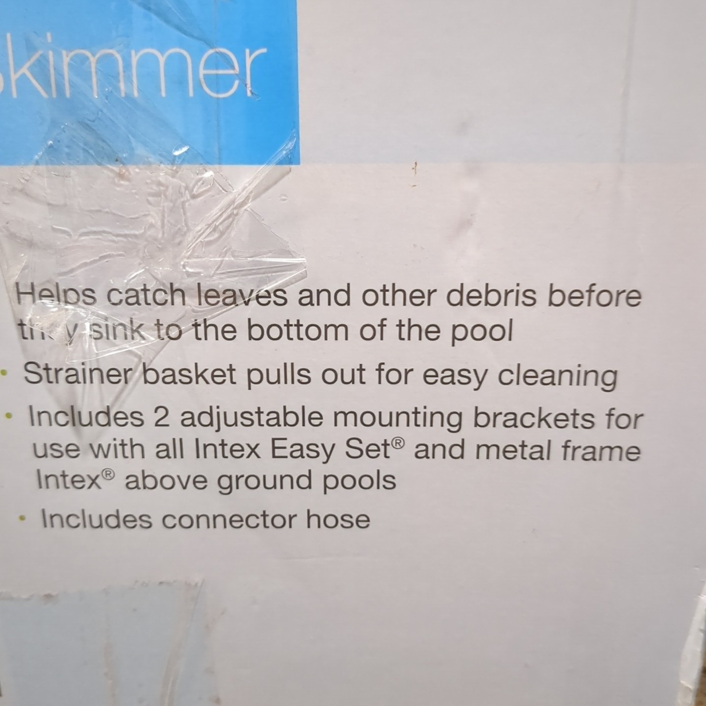 Intex 28000E Deluxe Wall-Mounted Swimming Pool Surface Automatic Skimmer