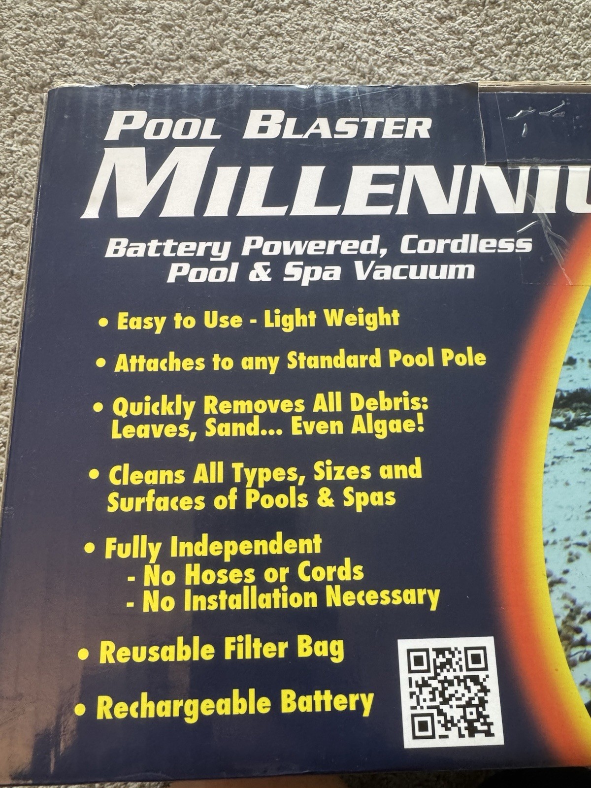 Pool Blaster Milleninium Cordless Pool Vacuum Battery Powered In Box Excellent