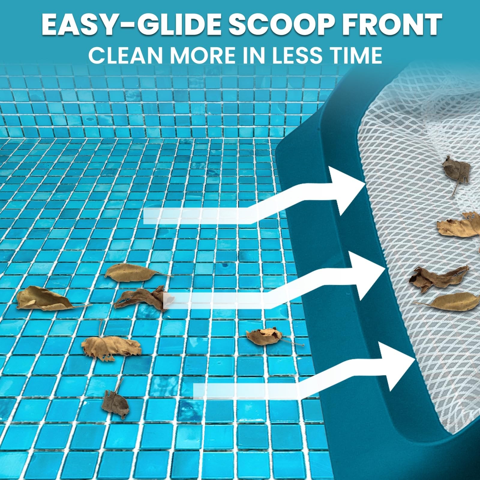 POOLWHALE Pool Skimmer Net – Upgrade Swimming Leaf Diamond Rake, Green