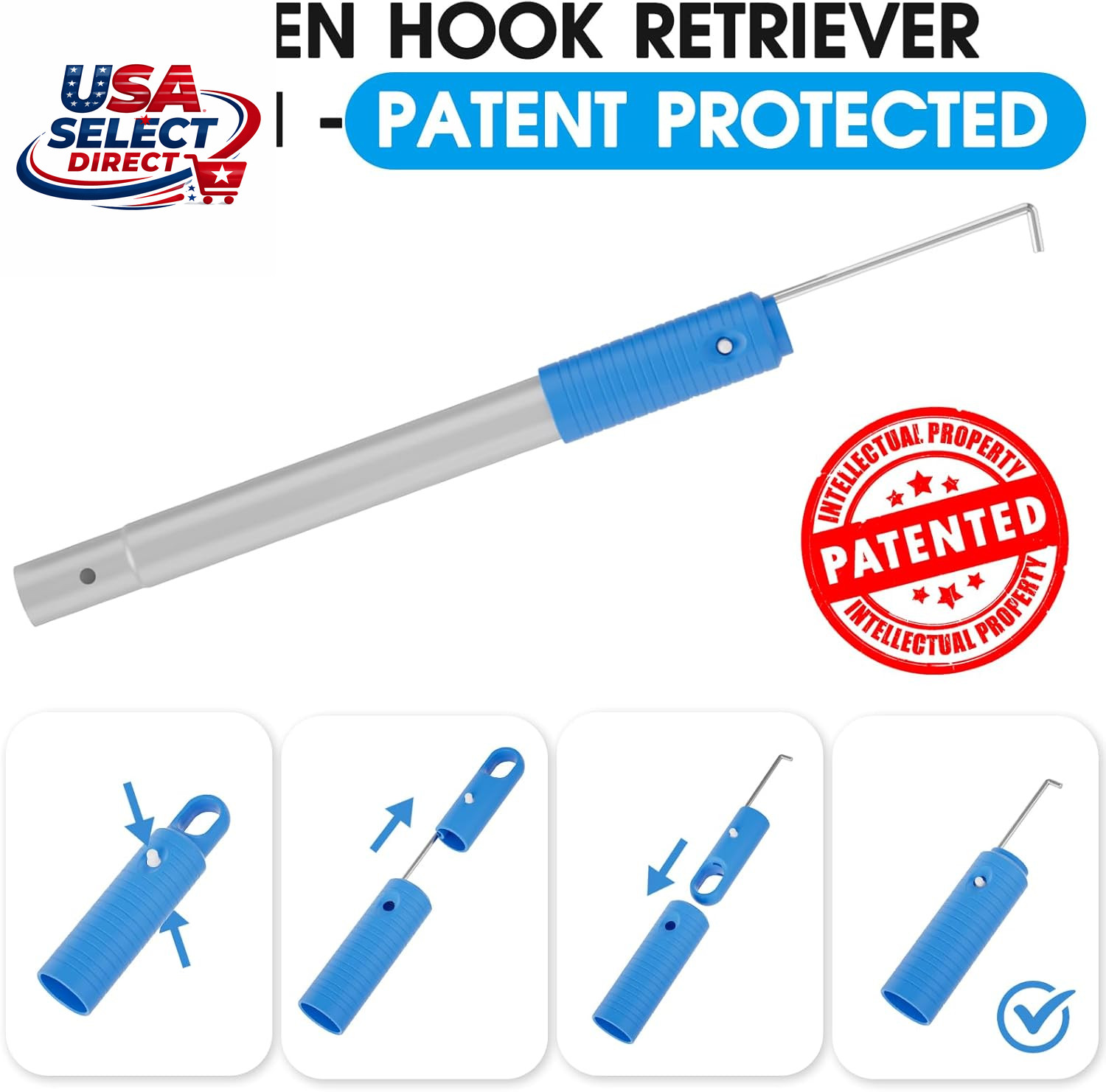 2 in 1 Multifunctional Pool Brush with 10 FT Poles – 17.5 » Heavy Duty Swimming
