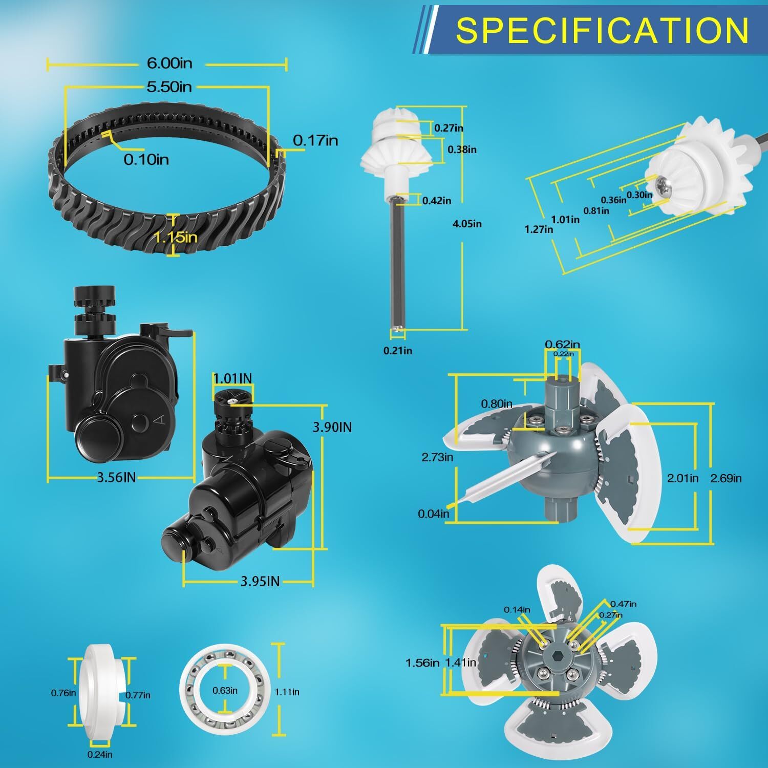 for Zodiac Baracuda MX8/MX8 Elite Pool Cleaners Tune Up Rebuild Kit R0796200