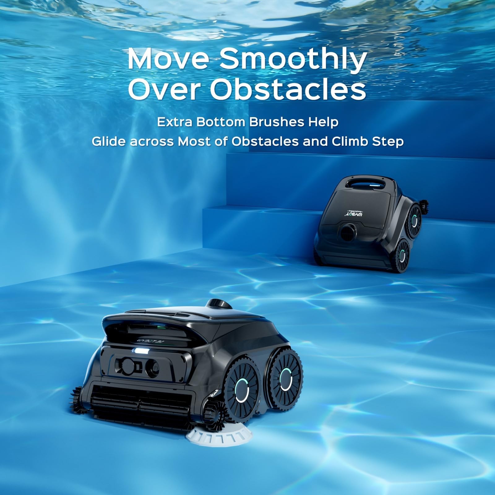 WYBOT B1 Robotic Pool Cleaner Cordless Wall & Waterline Cleaning Self-Parking