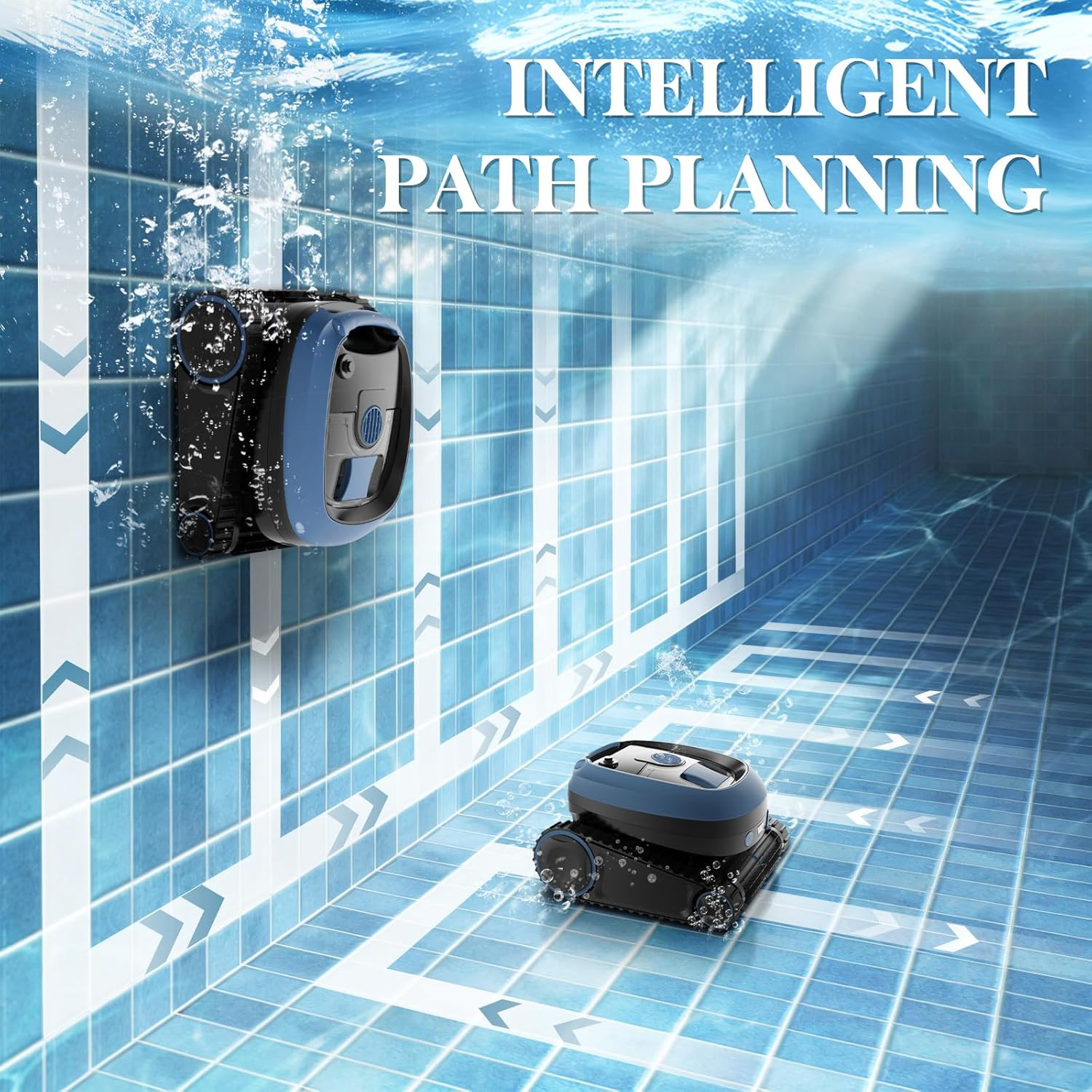 Robotic Pool Vacuum, 3-In-1 Cordless Pool Cleaner for Inground & above Ground Po
