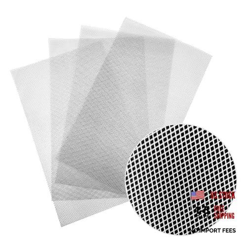 -Pack Silver Aluminum Mesh Screen 8&Prime; x 13&Prime;, 0.016&Prime; Thick 3x4mm Rhombus 4