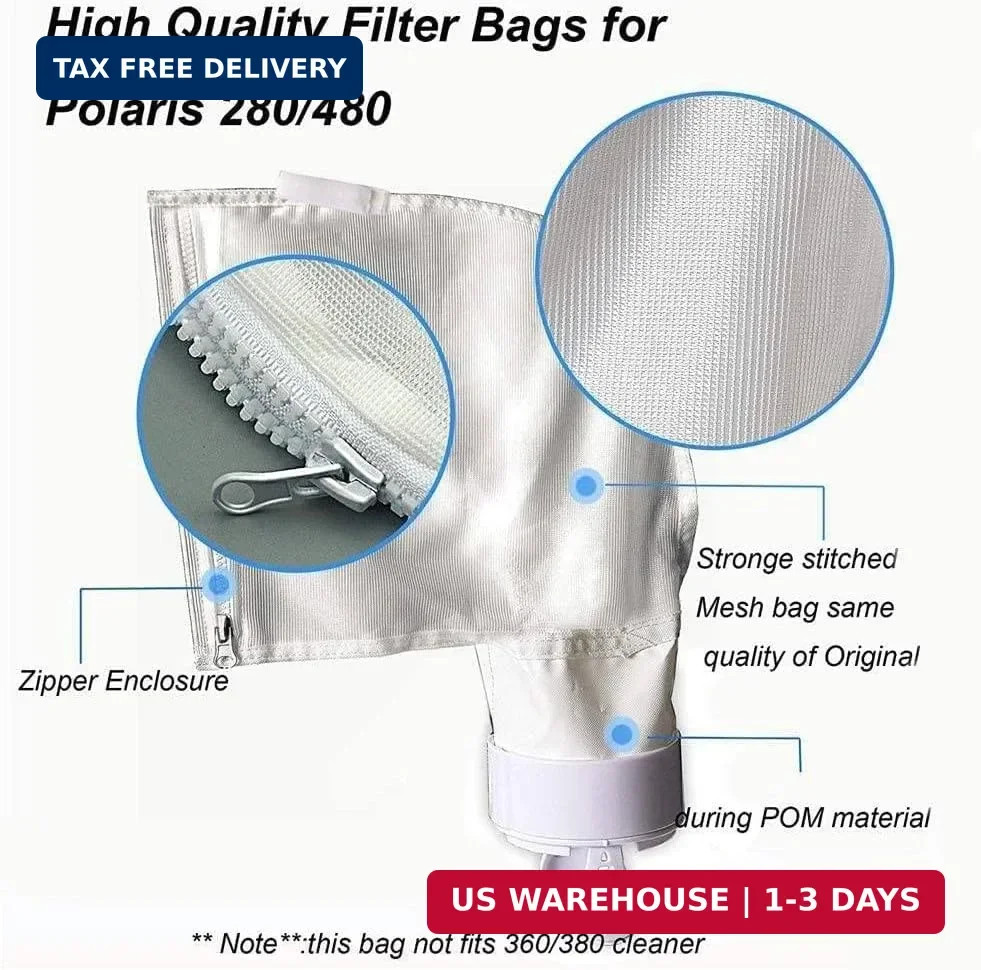 Spa Part Nylon Mesh Pool Cleaner All Purpose Bag – Fits Polaris 280, 480 Cleaner