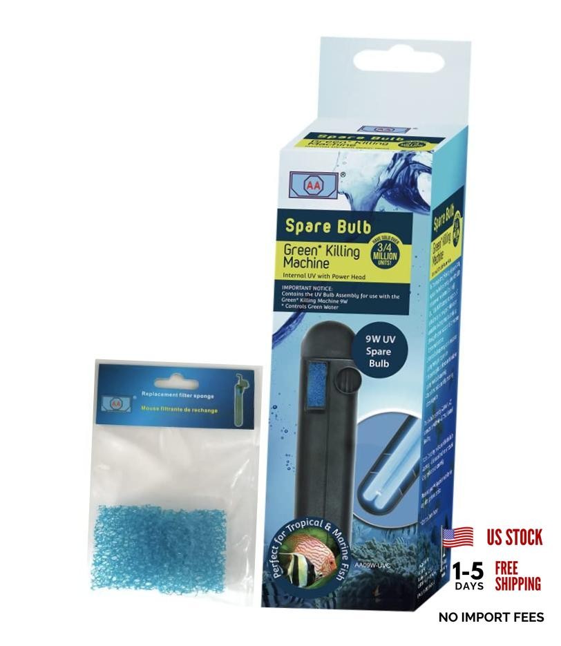 GKM9W Internal UV Spare Bulb with One Pack Replacement Sponge (2 Items)