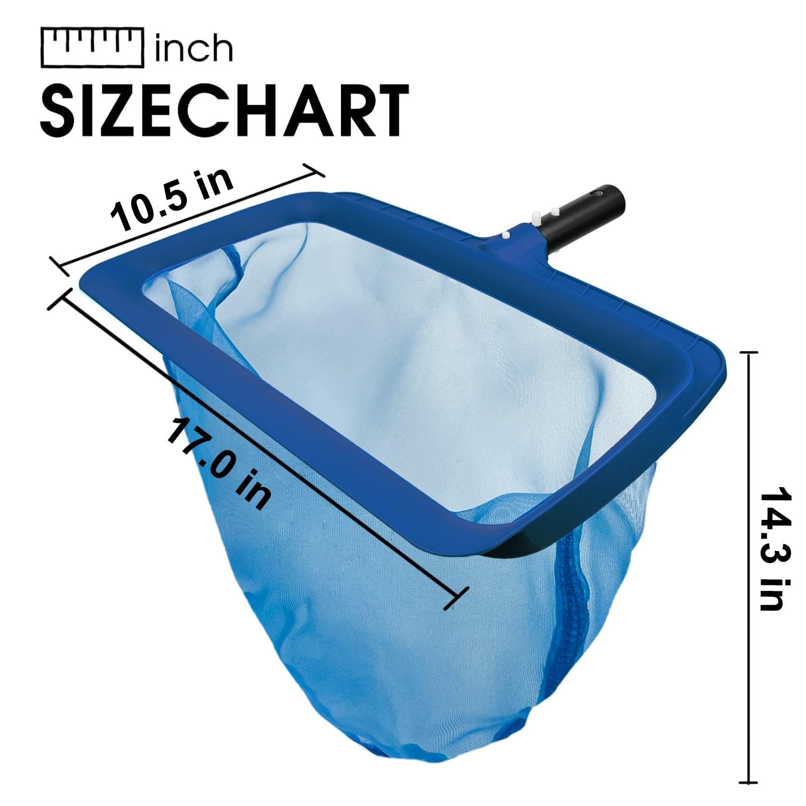 Professional Pool Net Upgraded Self-Repair Heavy Duty Nylon Mesh Pool Skimm