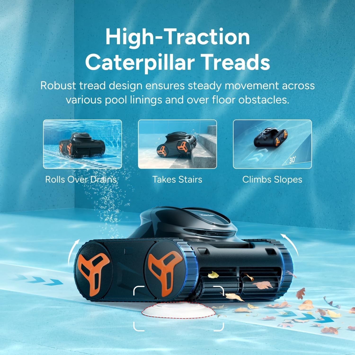 iGarden Cordless Robotic Pool Cleaner Pool Vacuum 6H Runtime for Inground Pools