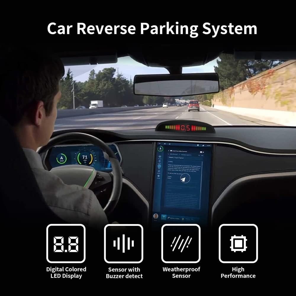 Wireless Parking Assist System with Ultrasonic Sensors and Central Control Box