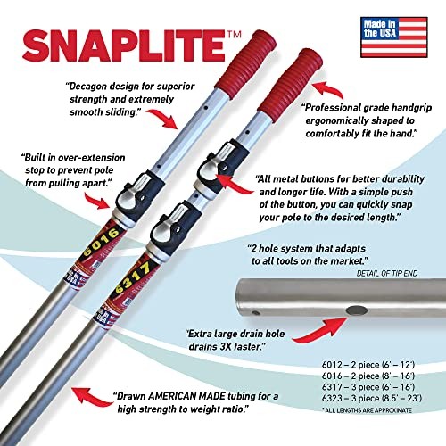 SKIMLITE Snaplite Telescopic Pool Pole 16ft Push Button