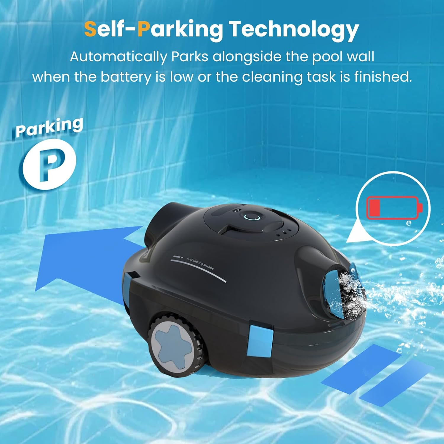 Y10 Cordless Robotic Pool Cleaner, Automatic Pool Vacuum – Ultra Long Battery Li