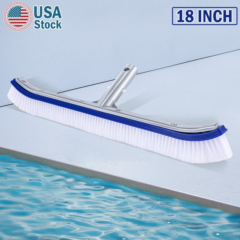Swimming Pool Brush 18 Inch Aluminum Frame Equipment Cleaning Tools Accessories
