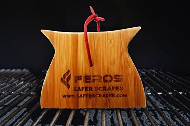 FEROS Safer Scraper Mini – Wood BBQ Wooden Grill Cleaner – Small Version 1 Pack