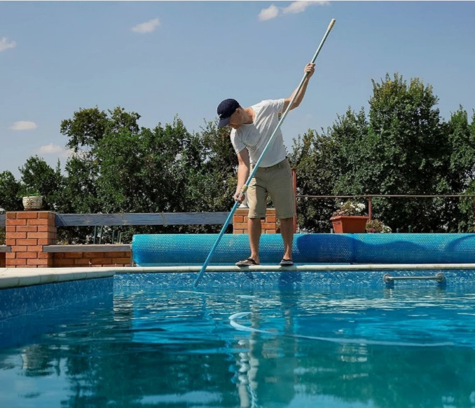 POOLWHALE Premium 15 Foot Adjustable Telescopic Swimming Pool Pole, 3 Pieces