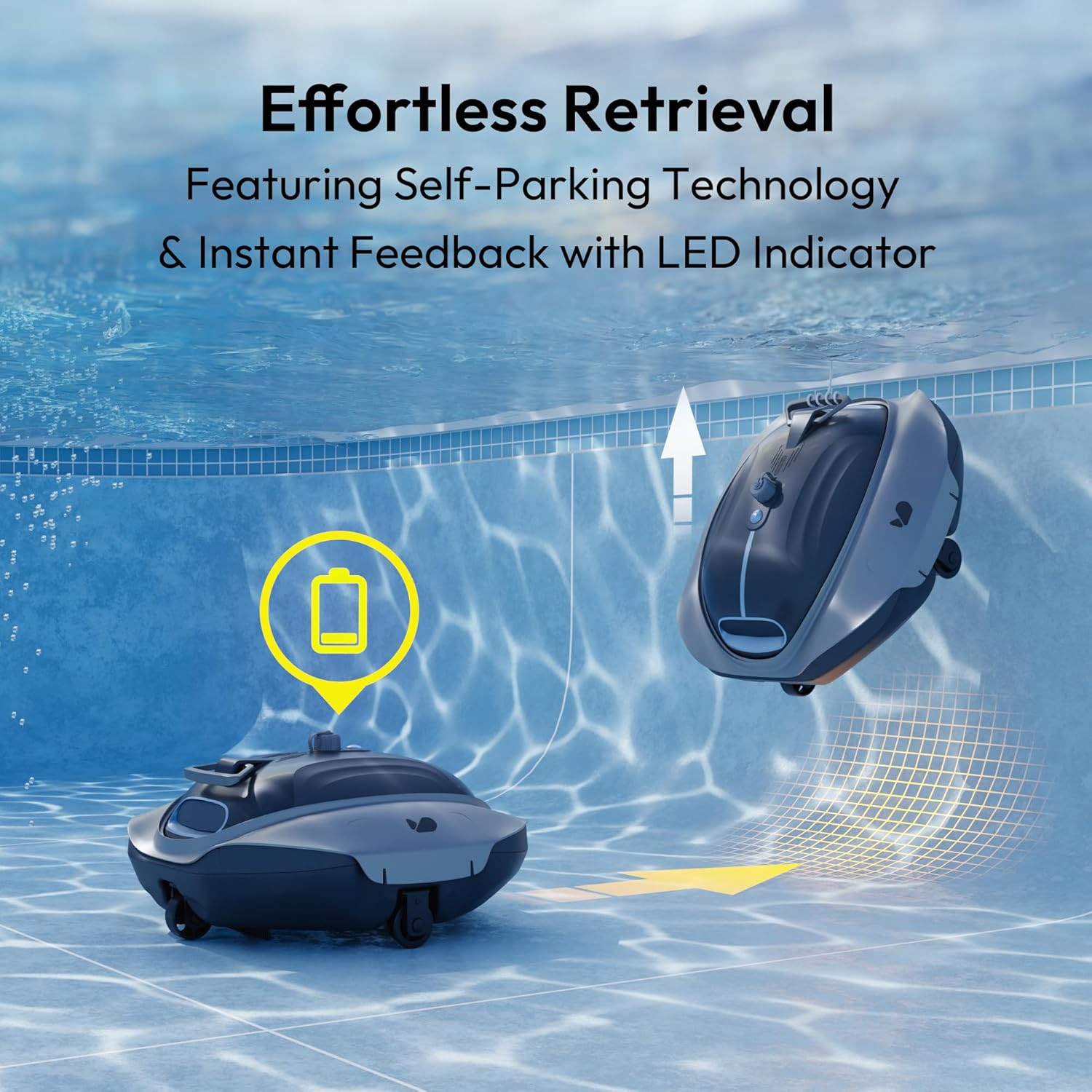 Bubot 300P Cordless Pool Vacuum, Robotic Pool Cleaner with Industry Leading Suct