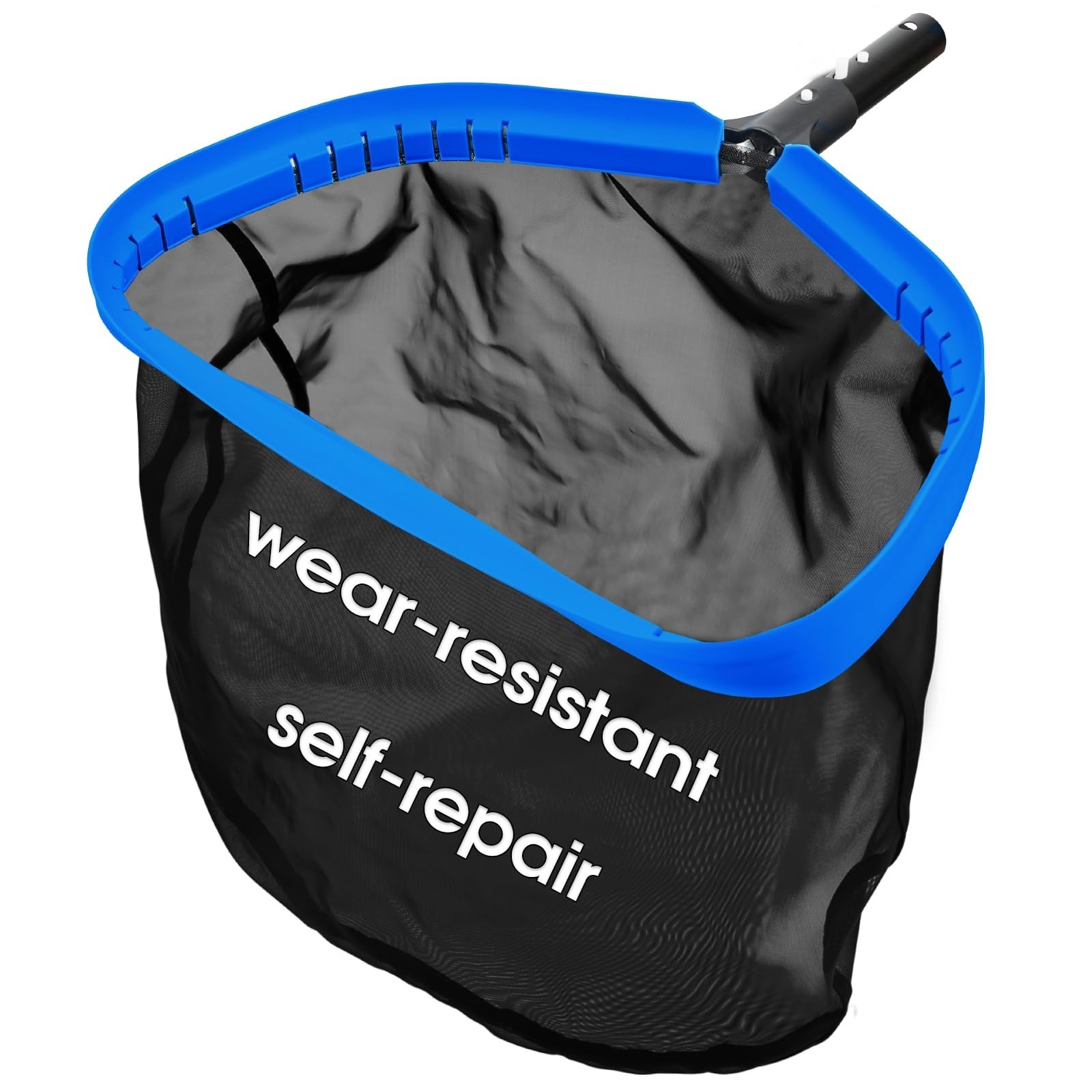 Heavy Duty Pool Skimmer Net with Fine Mesh & Deep Bag for Above/In-Ground Pools
