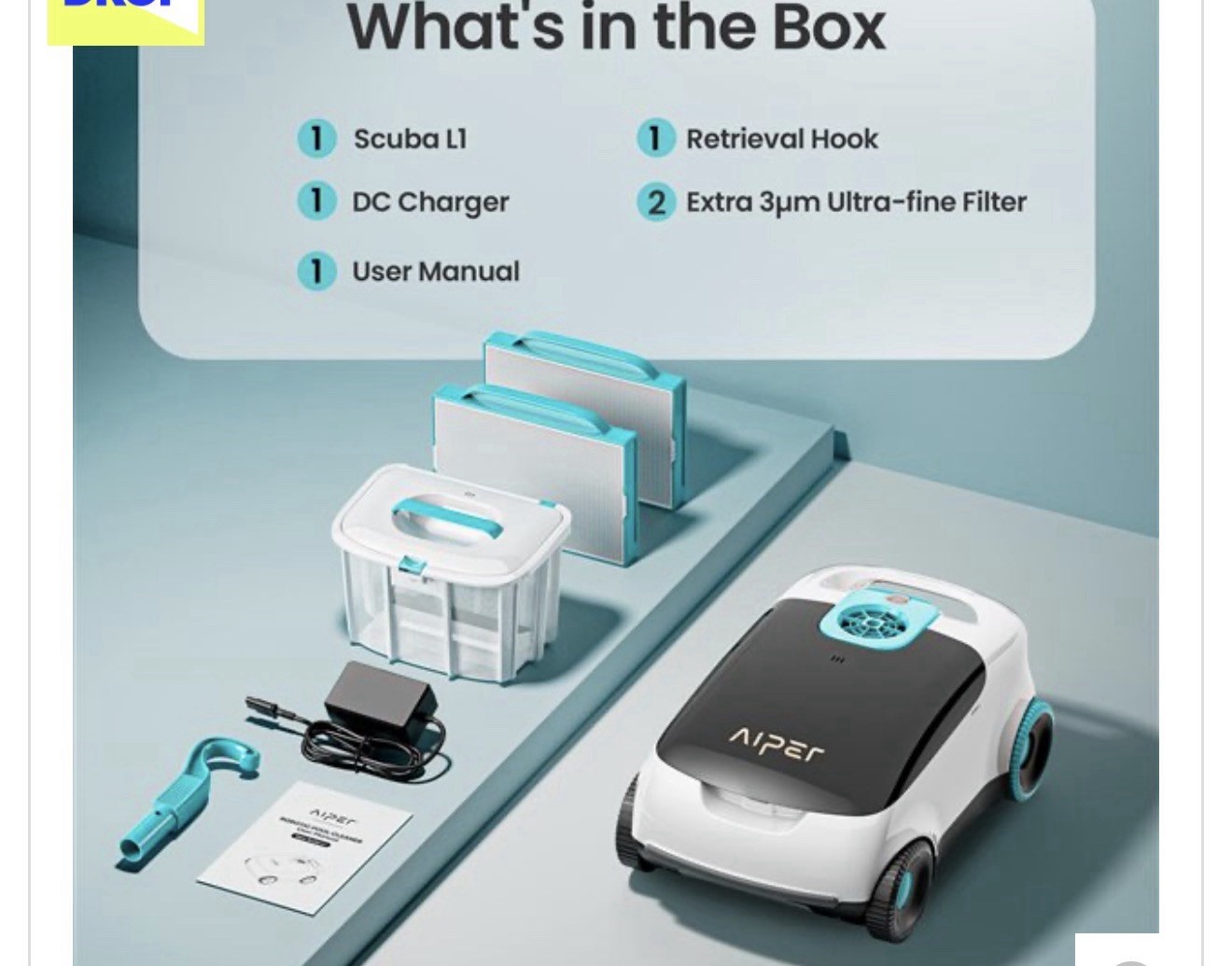 Aiper Scuba L1 Cordless Robotic Pool Cleaner for Above Ground Pools