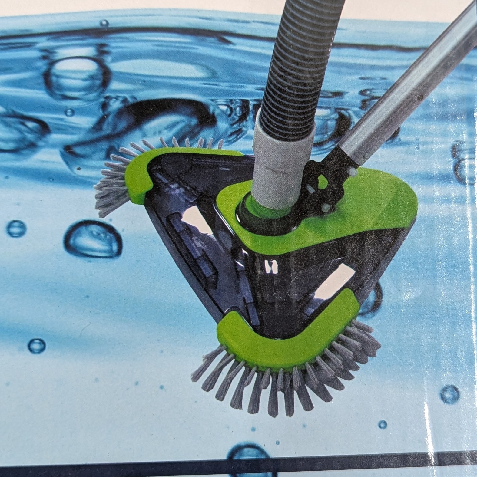 Sepetrel Triangle Pool Vacuum Head Side Brushes Transparent 1-1/4 & 1-1/2&Prime; Hose