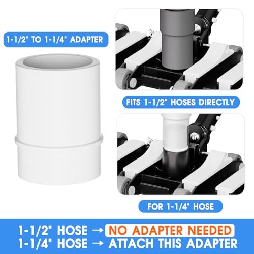 4.4LB Weighted Pool Vacuum Head with Direction Control Handle, Debris White