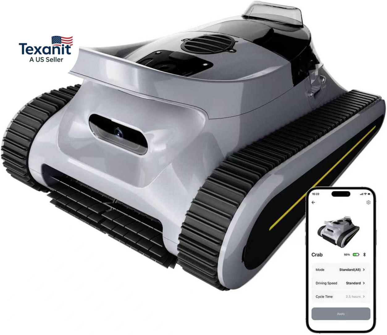 Pool Vacuum for Inground Pools & above Ground Pool, Cordless Robotic Pool Cleane