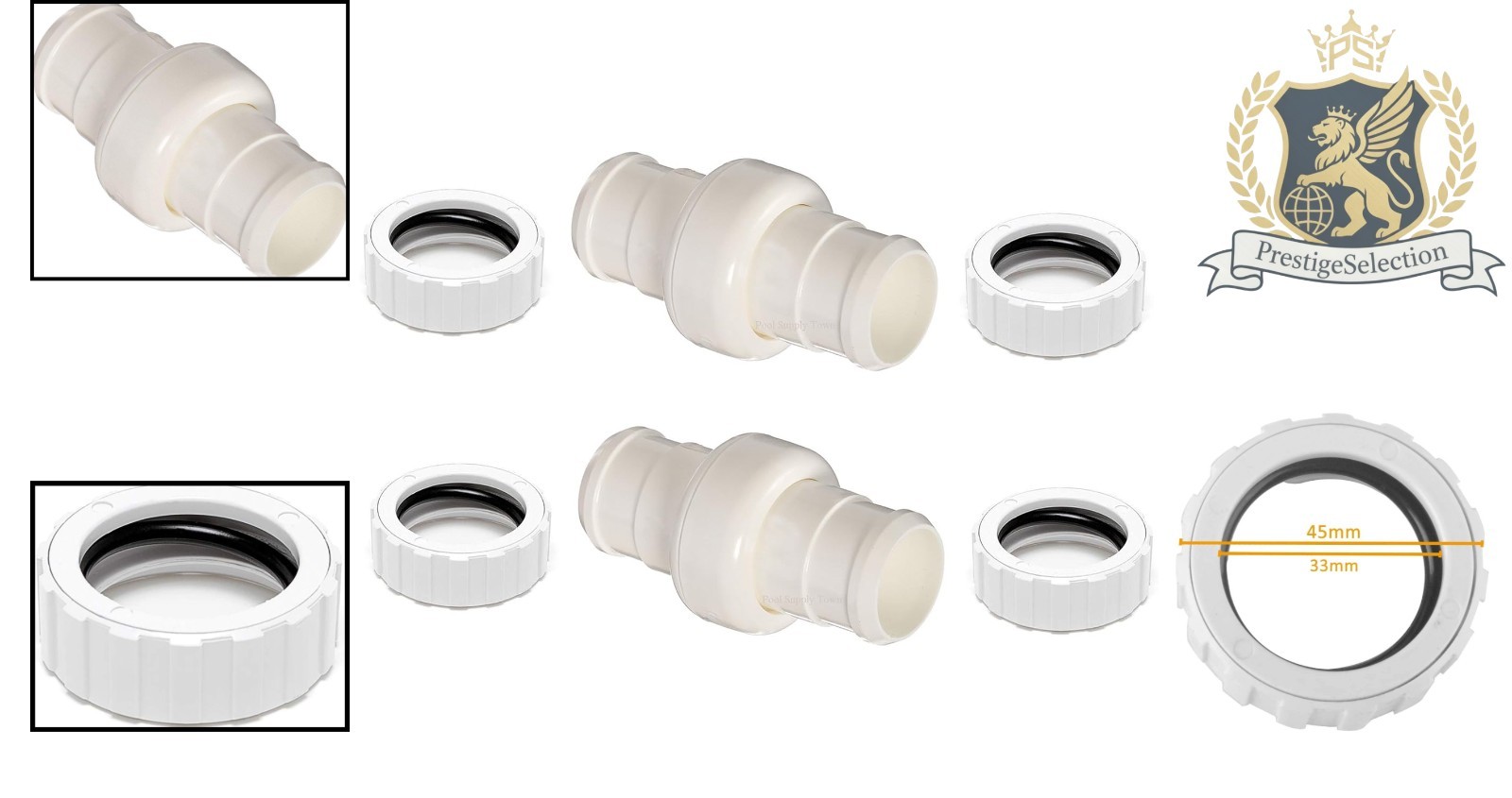 Atie 2-Pack Polaris 360 Hose Swivel & Nut Combo Kit for Effortless Pool Care