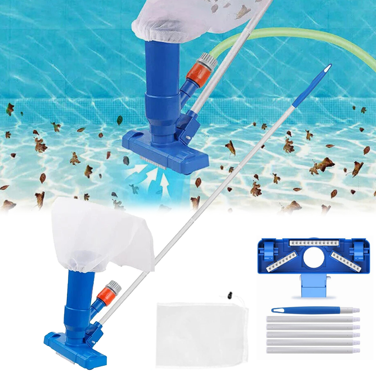 Swimming Pool Spa Suction Vacuum Head Cleaner Cleaning Kit Pool Accessories Tool