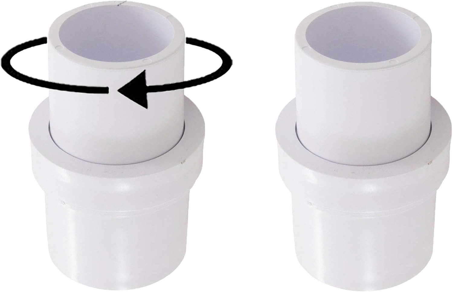 1-1/2&Prime; Pool Vacuum Head Swivel Adapter Connector for Manual Vac Vacuum Head Repl
