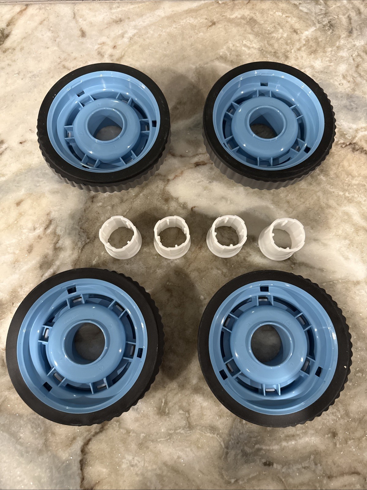 Aqua Products Aquabot X4 X2 RAPIDS 4WD PVA TIRE WHEEL BUSHING Set 4 Blue NEW