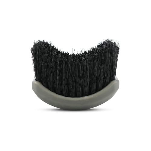 Motorcycle Curved Tire Brush – Ergonomic Grip & Stiff Bristles for Deep Gray